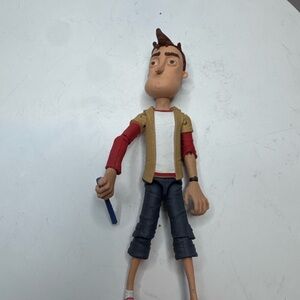 Action Figure with Red and Blue Accents